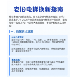 2026“两新”政策落地民生：老旧小区装梯有补贴 智能眼镜纳