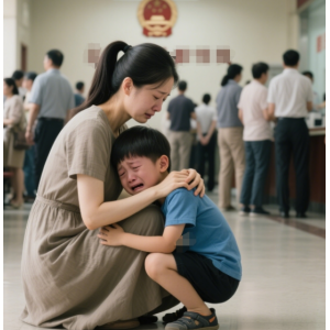 民政局门口女童抱母痛哭 离婚场景戳中路人共情